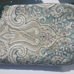 Pine Cone Hill Teal Paisley Full/Queen Duvet by Annie Selke